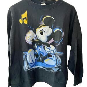 Vintage 90s Mickey Mouse Whistling Jerry Leigh Crewneck Adult Medium